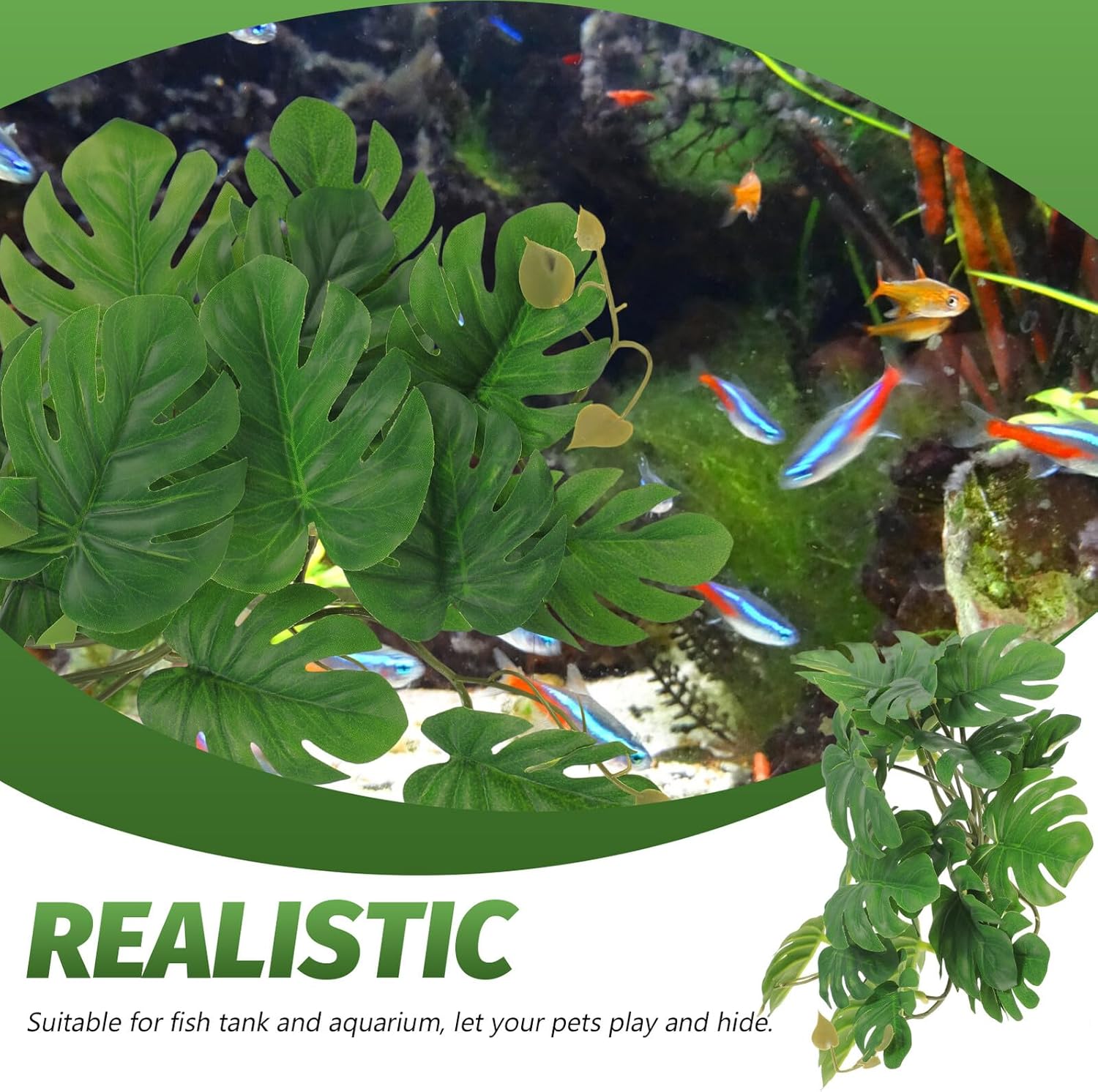 Alasum Reptilien Terrarium Pflanze Künstliche Aqua - Bild 4