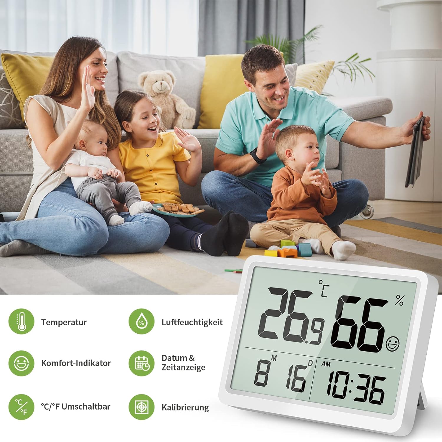 DOOMAY Digitales Thermo-Hygrometer Terrarium - Bild 2