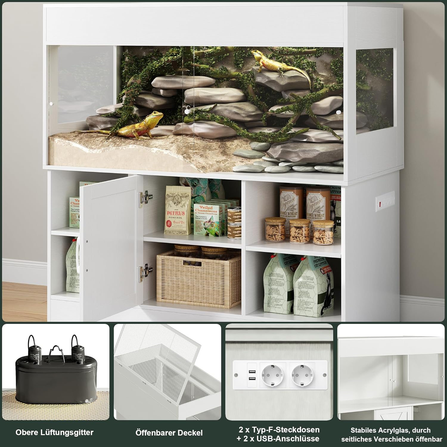 Herture Terrarium 120×60×60 cm - Bild 3