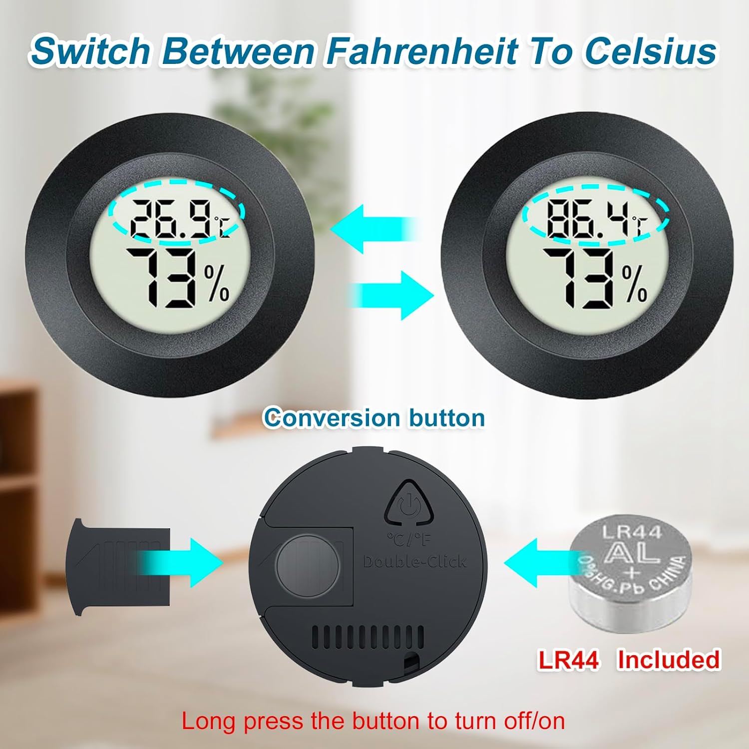 JEDEW Digitales Thermo-Hygrometer Terrarium - Bild 5