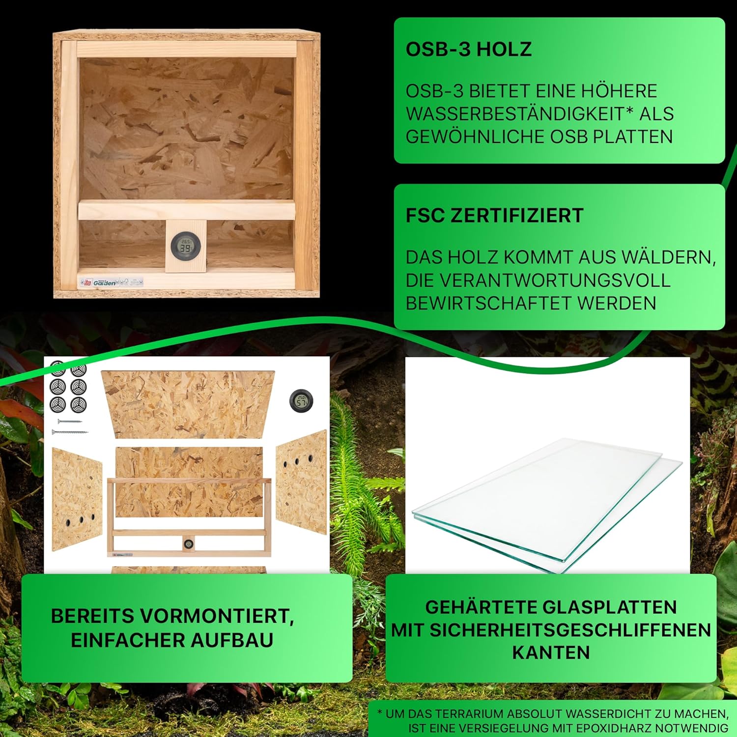 ITA Holzterrarium 40×40×40 cm - Bild 4