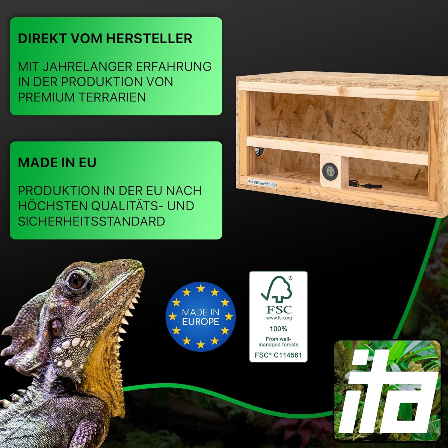 ITA Holzterrarium 60×30×30 cm - Bild 2