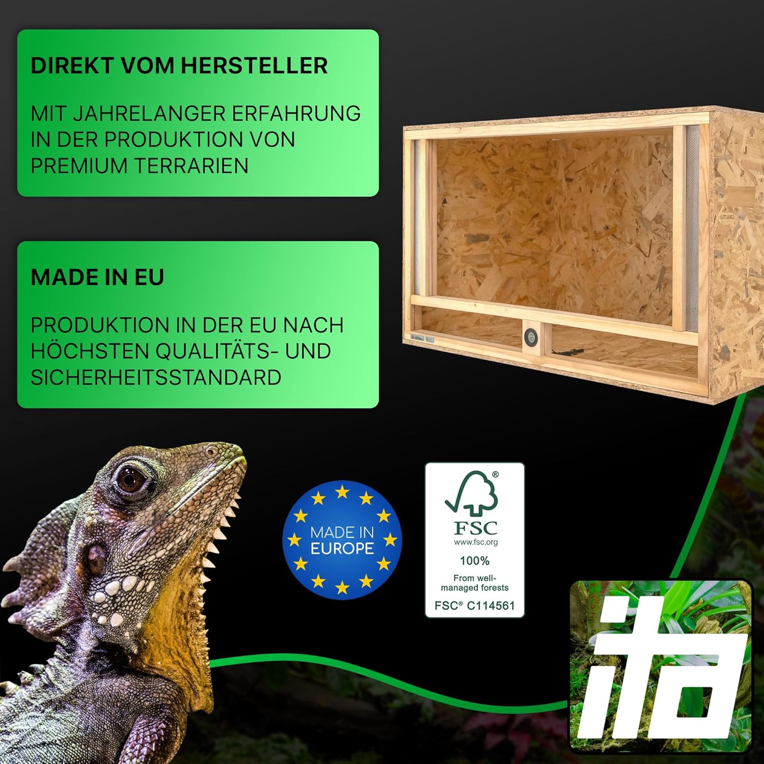 ITA Holzterrarium 120×60×60 cm - Bild 2