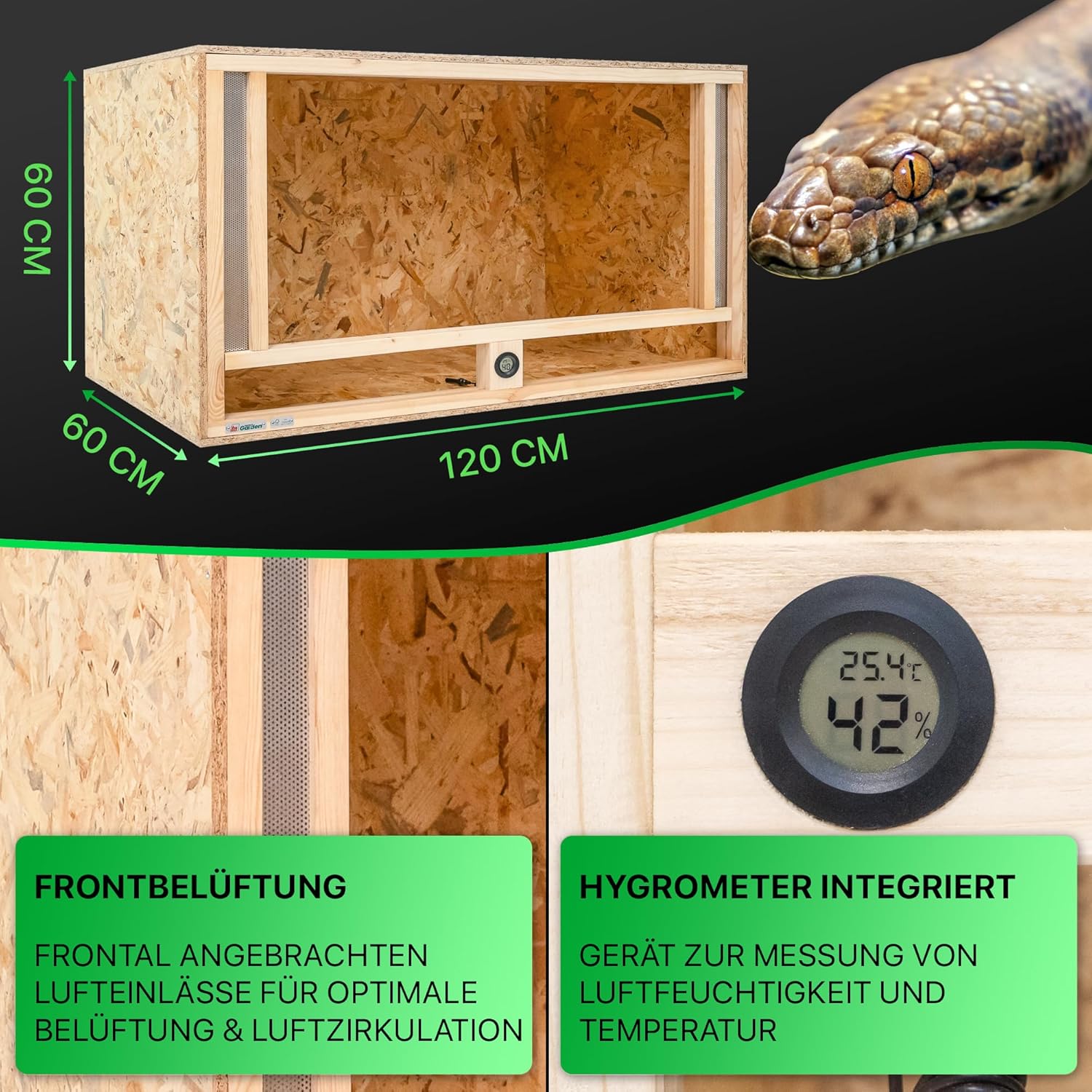 ITA Holzterrarium 120×60×60 cm - Bild 3