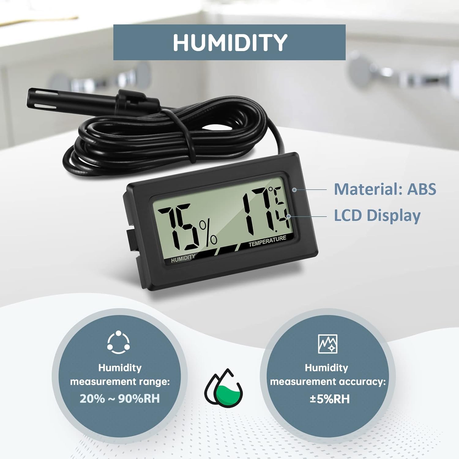 Thlevel Digitales Thermo-Hygrometer Terrarium - Bild 4