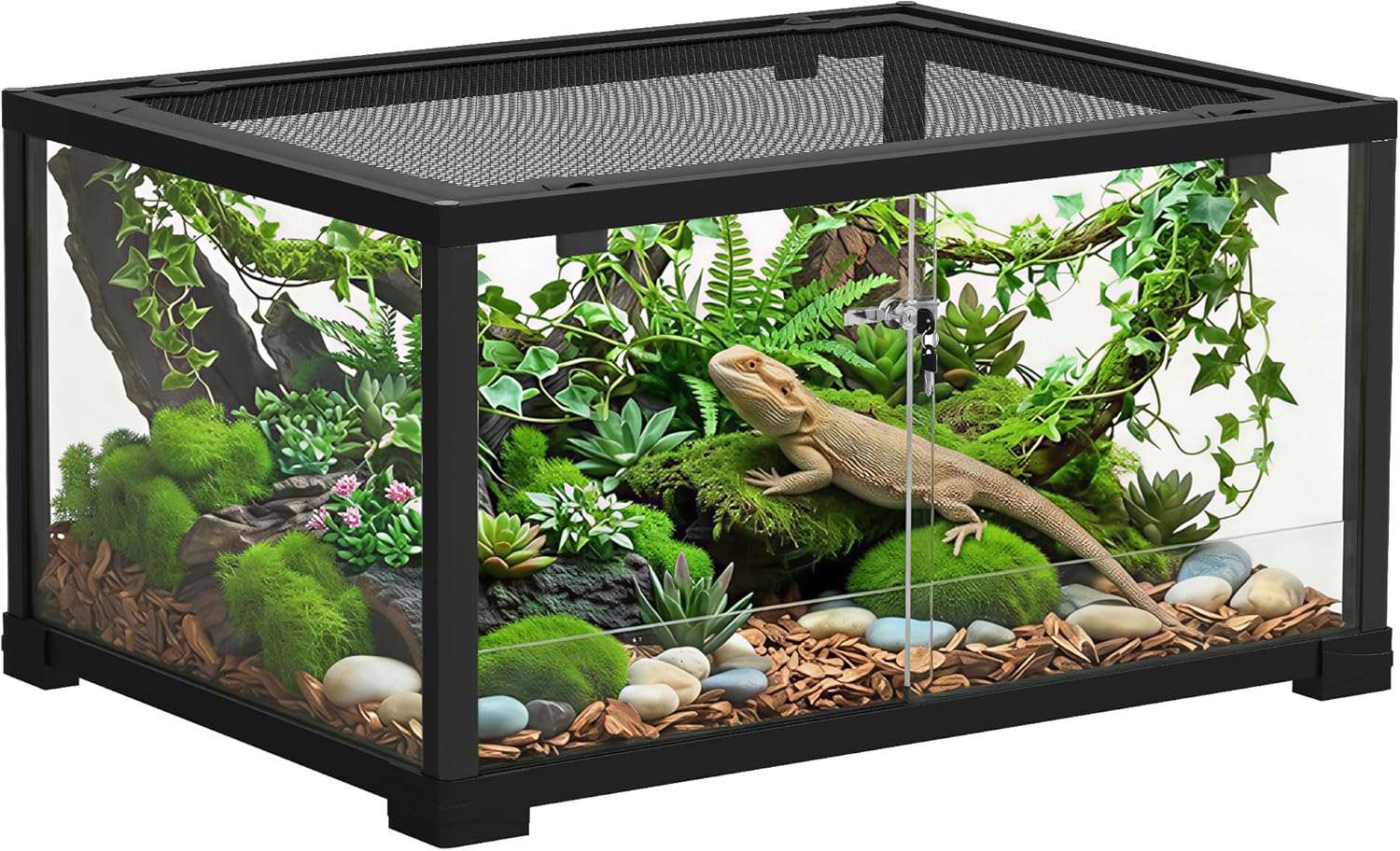 PawHut Glasterrarium 60×45×32 cm