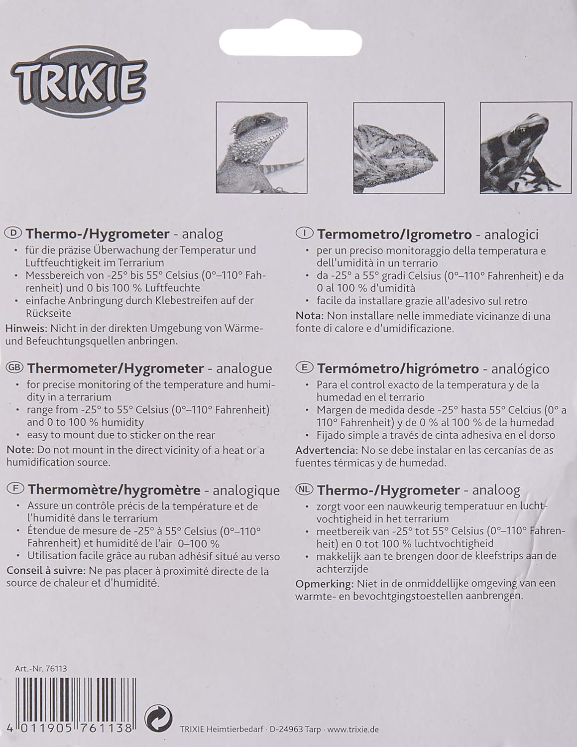TRIXIE Thermo-Hygrometer Terrarium - Bild 2